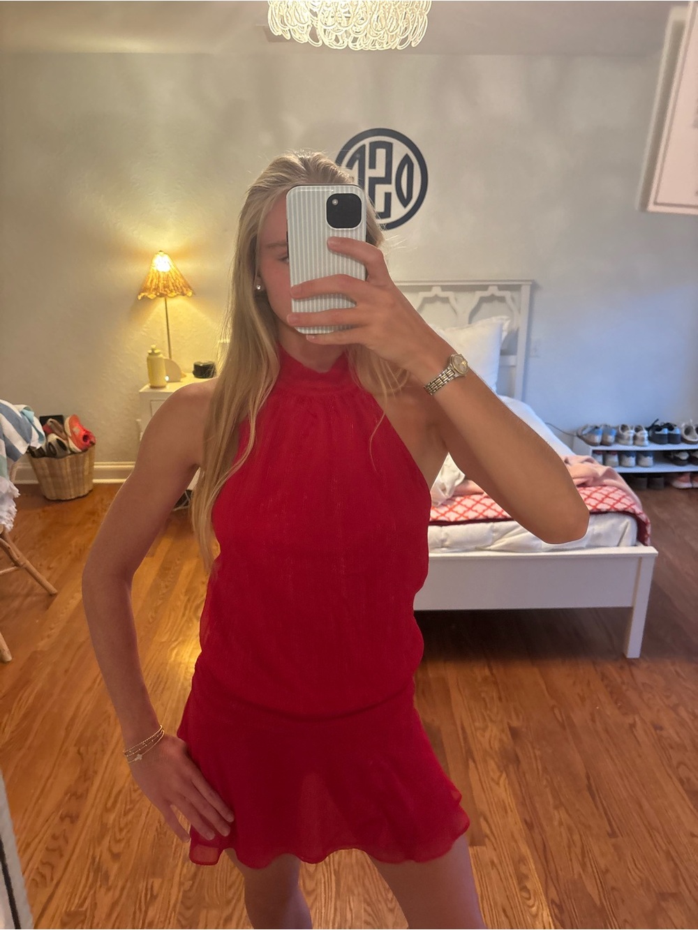 Princess Polly Red Halter Mini Dress